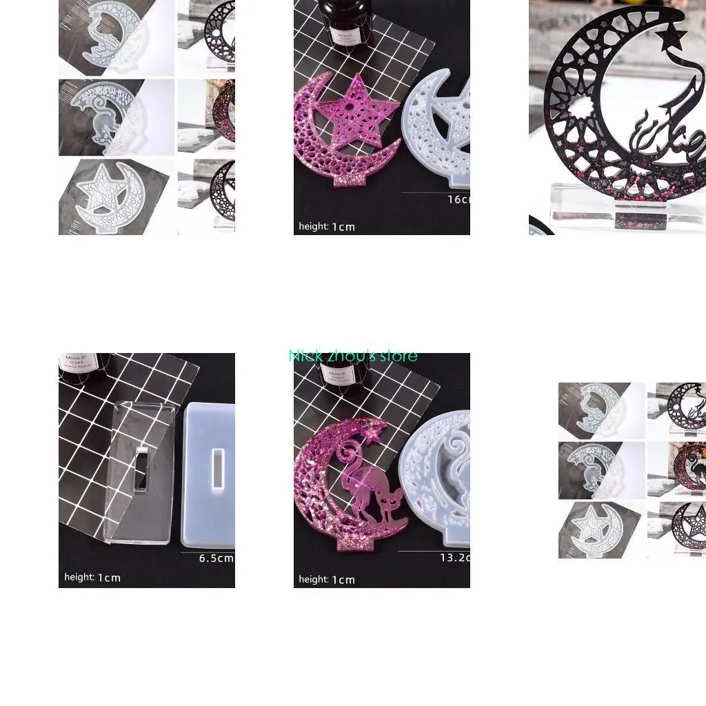 

E15E Crystal Epoxy Resin Mold Display Board Base Table Ornaments Silicone Mould DIY Crafts Jewelry Decorations Making Tool