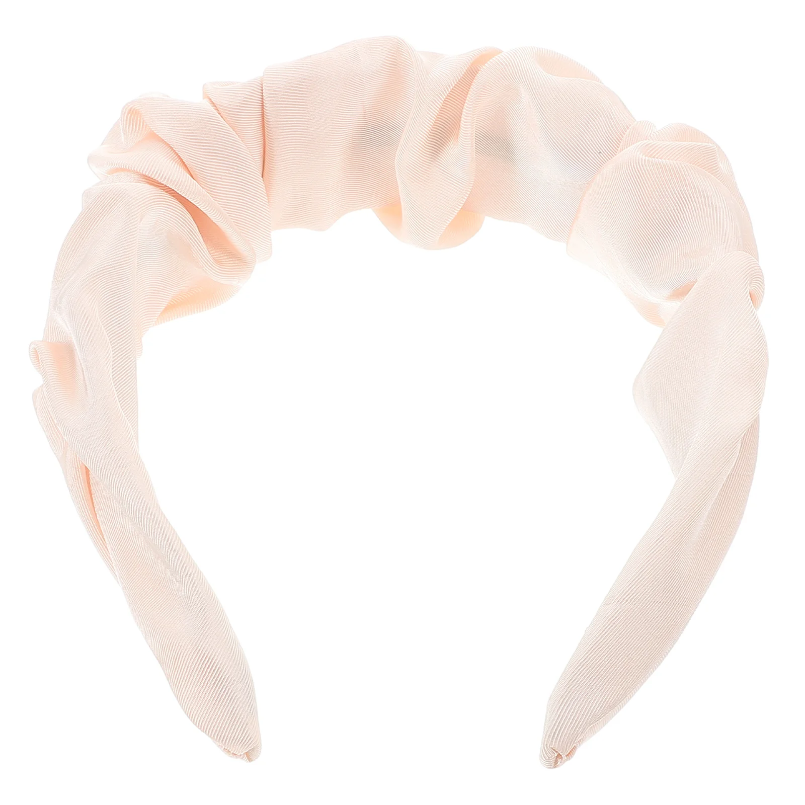 

Pleated Wide-Brimmed Fabric Headband Solid Color Hair Hoop for Washing Face Makeup Skincare Women Spa Hair Band Accessory