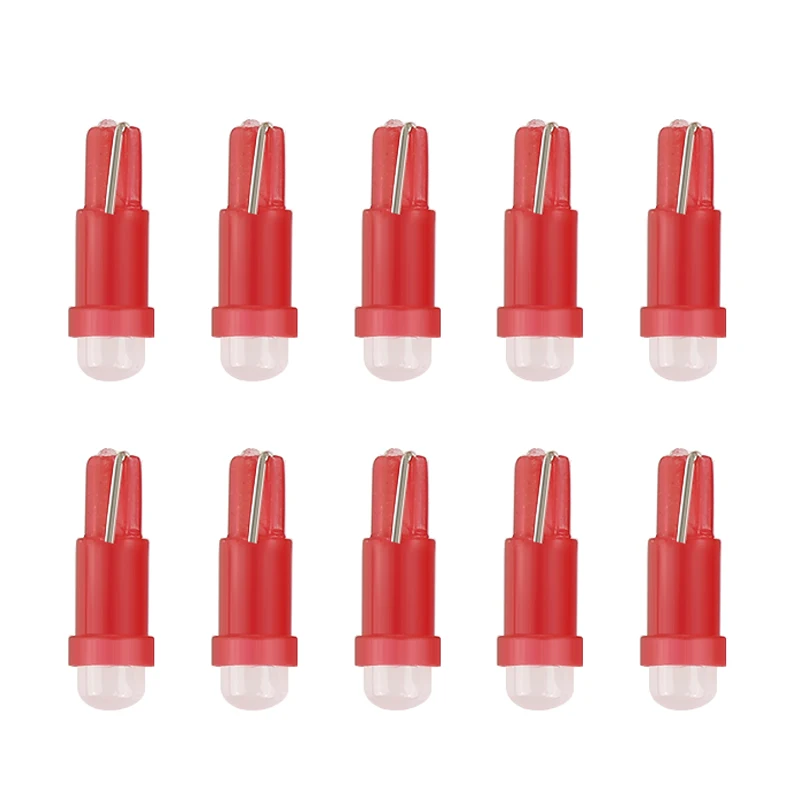 10pcs T5 Auto Car Dashboard Lights,Automobiles Parts DC 12V cob lamp  Auto Interior Indicator Bulb Signal Lamp Accessories