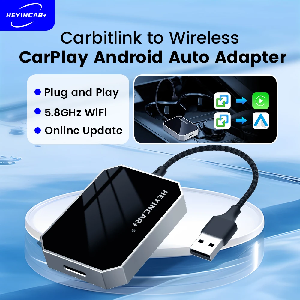 HEYINCAR Carbitlink,Easy connect to Wireless CarPlay Android Auto For Geely Baic Jetour DongFeng Forthing T5 EVO Aeolus Shine
