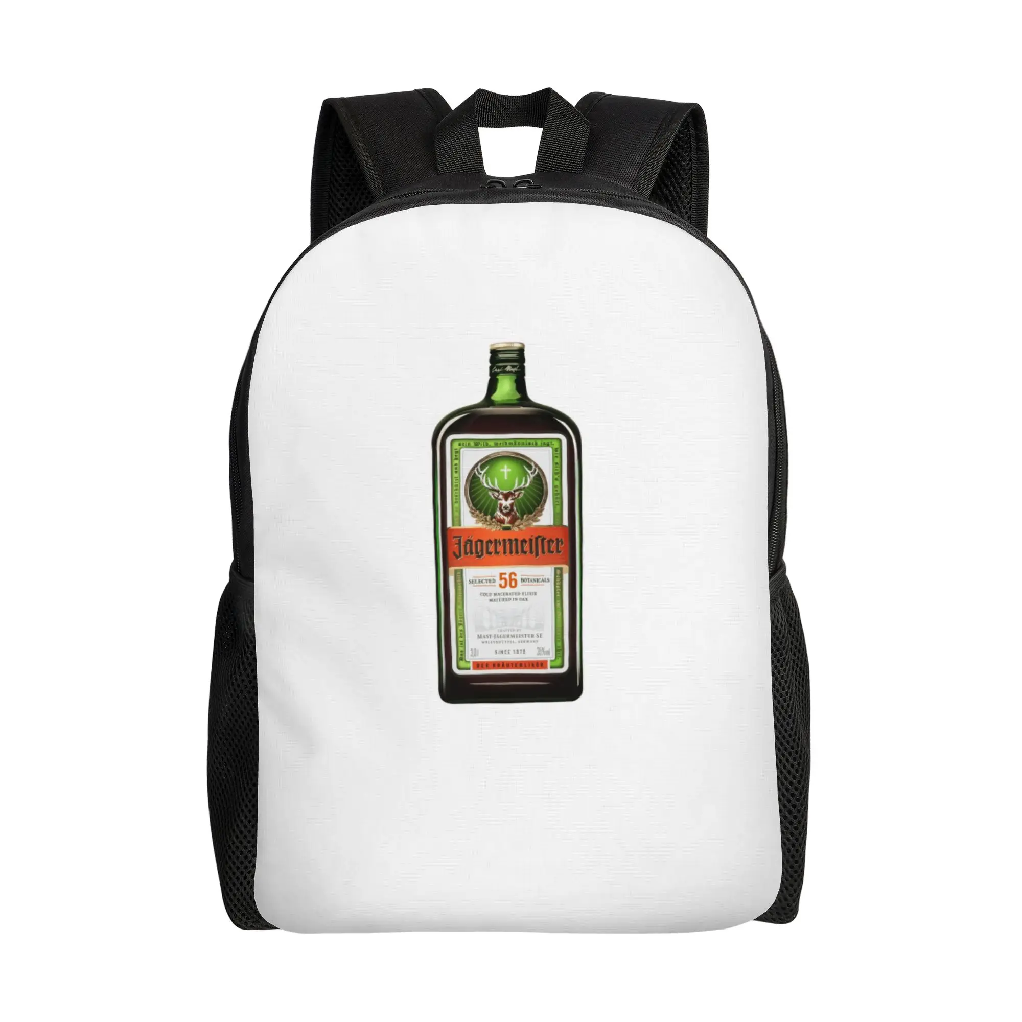 

jJägermeister 56 Botanicals Bottle Jägermeister Backpack Ladies Daily Large Capacity Laptop Bag Back To School Season