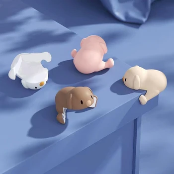 아기 만화 안전 강아지 테이블 코너 보호대 안전 소프트 실리콘 보호 가장자리 커버, 어린이 보안용 가구용