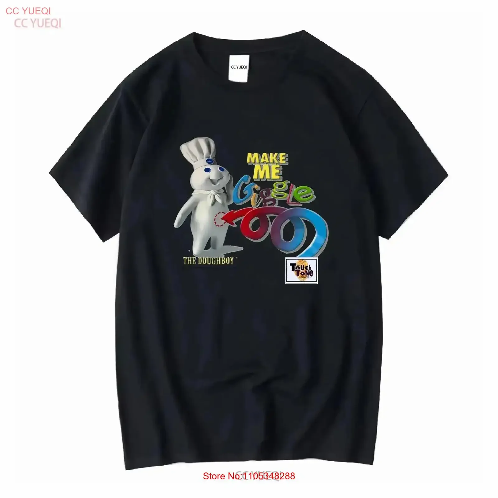 Vintage Pillsbury Doughboy Shirt Herren XL Weiß 1998 Make Me Giggle Touch Tone Washed Slightly Soft Streetwear Stilvolles Vintage-Shirt