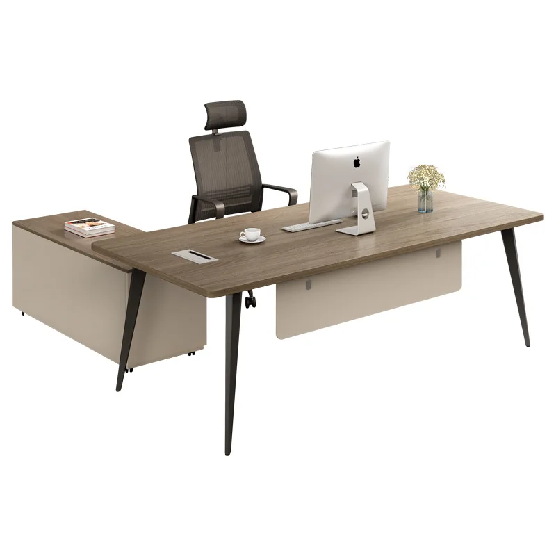 

model the store desk boss simple modern president office furniture Guangdong light luxury manager large class desk supervisor