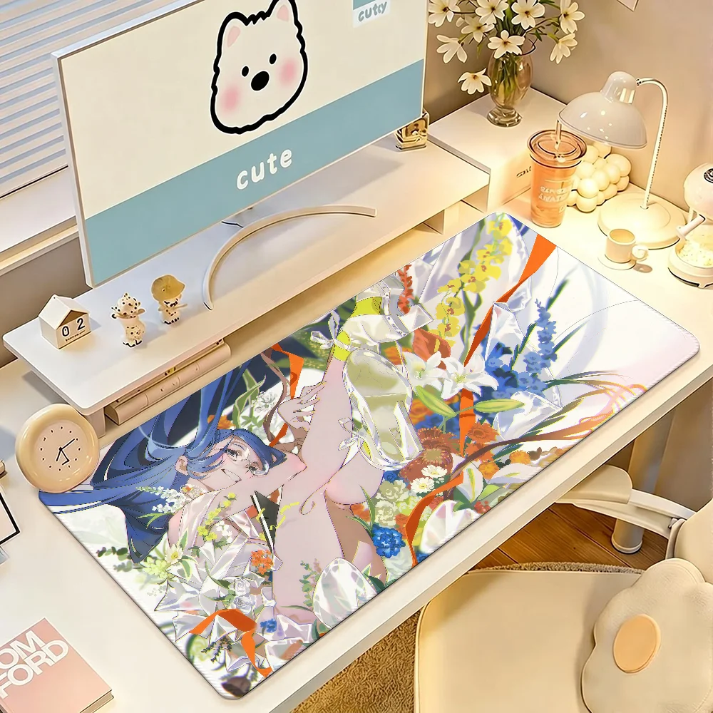 Aesthetic Art Y-yoneyama Mai Mouse Pad Anti Slip Rubber Edge Locked Thickened Laptop Gaming Desk Mat view 4