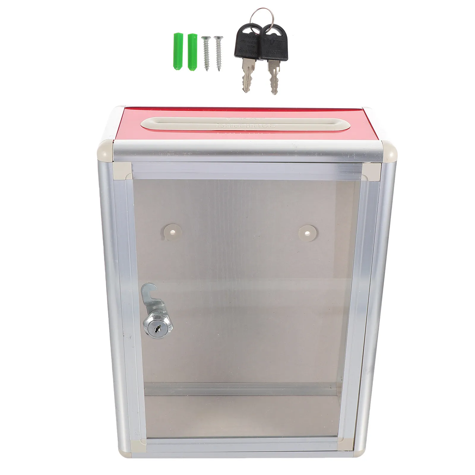 aluminum-suggestion-box-red-heavy-duty-construction-secure-lock-easy-wall-mount-tabletop-use-for-employee-customer-complaints