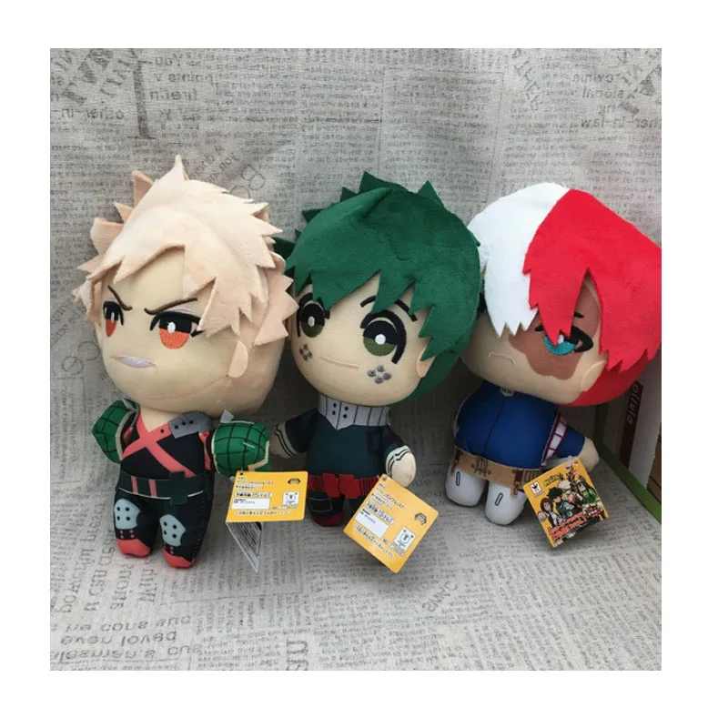 202611122cm My Hero Academia Anime Izuku Midoriya Katsuki Bakugou Shouto Todoroki Plush Pendant Toy, Soft Plush Doll Gift