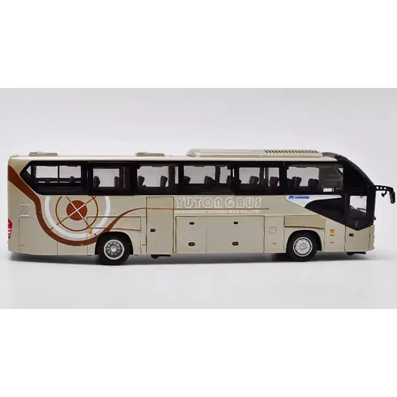 Original Diecast 1:43 Scale Yutong Bus ZK6128HQB Alloy Automobile Model Finished Product Simulation Toy Gift Static Model