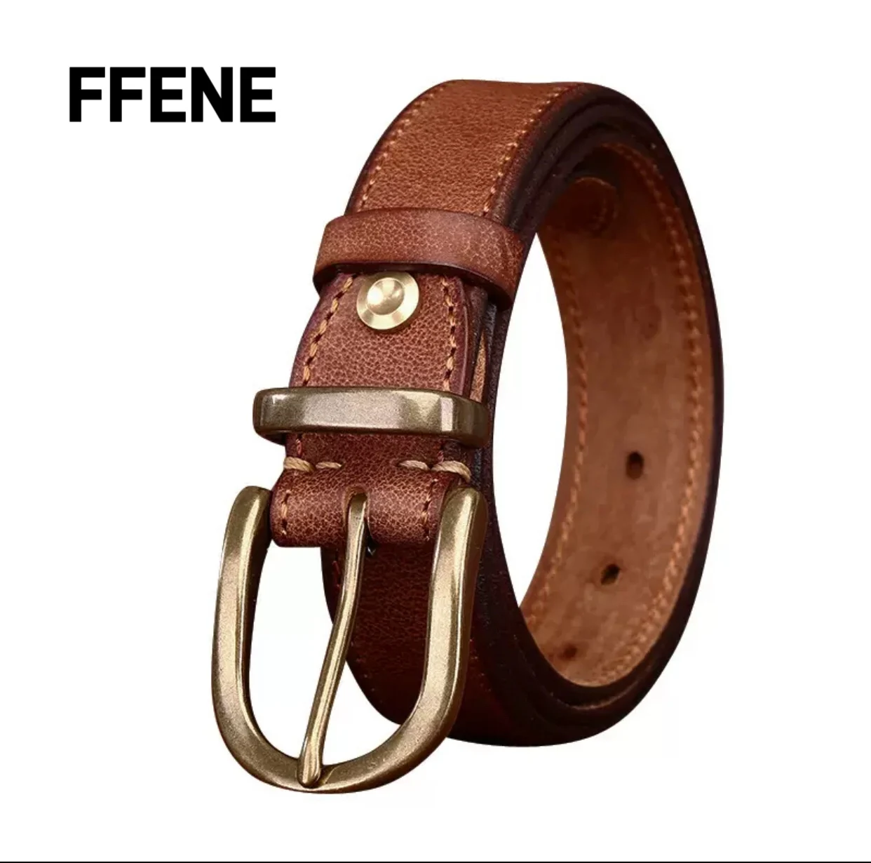 

3.3CM Luxury Wide Trendy Personalized Genuine Leather Belt Men's Retro Casual Versatile High-end Sense Men's Waist Belt Women's