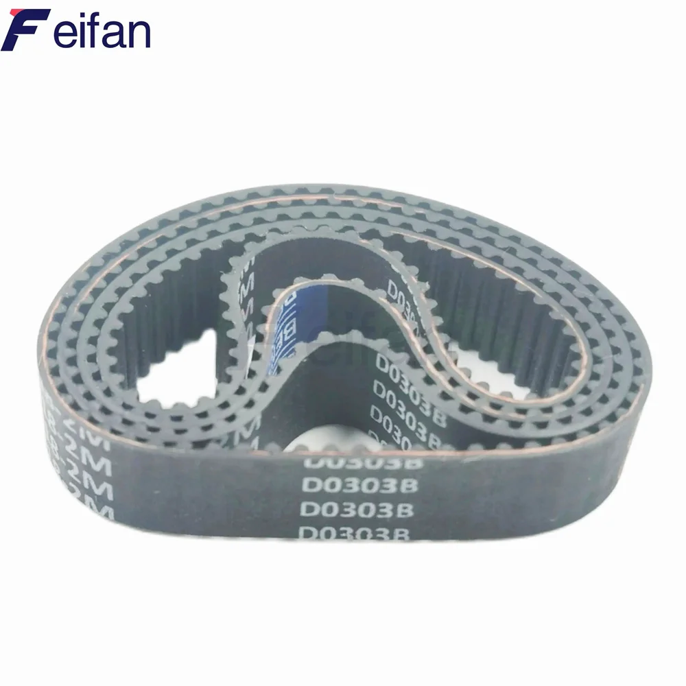 HTD 2M Rubber Timing Belt Pitch 2mm, Belt width 4/5/6/9/10/15mm Length 118 120 126 130 136 142 158 166 176 178 218 250 318 320mm
