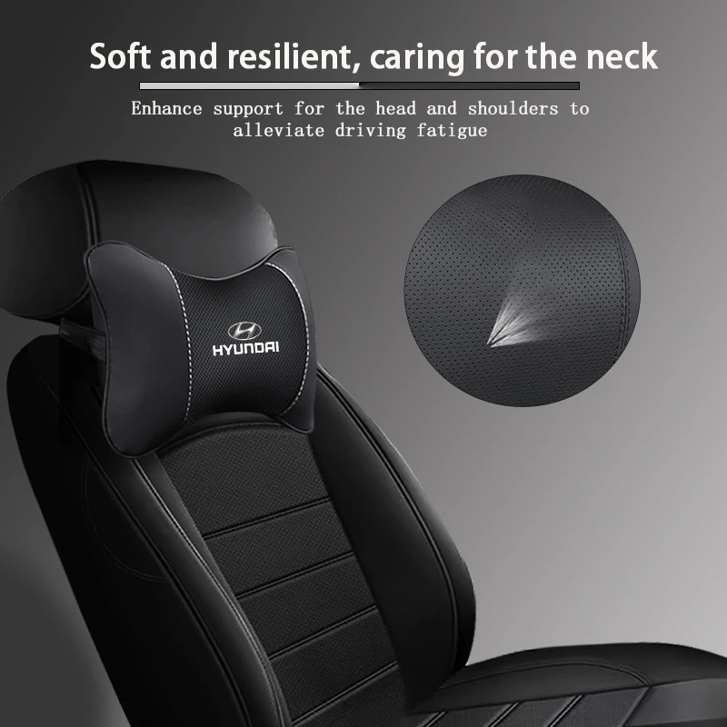 Car Neck Headrest Pillow Cushion Seat Memory Foam Pad Sleep Support For Hyundai I30 I20 Kona IX35 IX20 Tucson Veloster Elantra