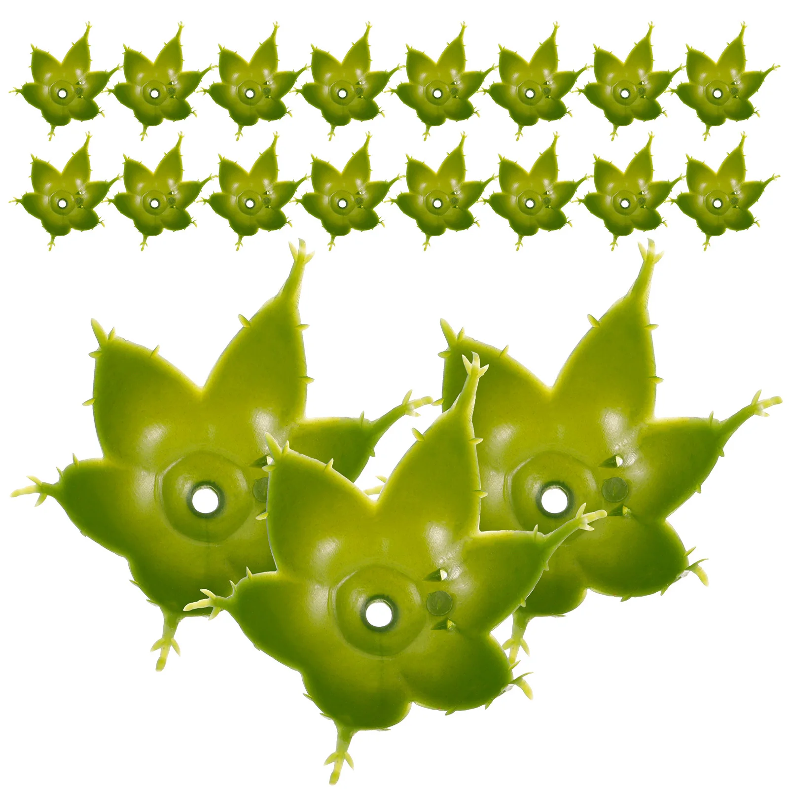 

100Pcs Artificial Flower Calyxes Plastic Fake Rose Receptacle Sepals DIY Flower Stems for Crafts Receptacle for Flowers