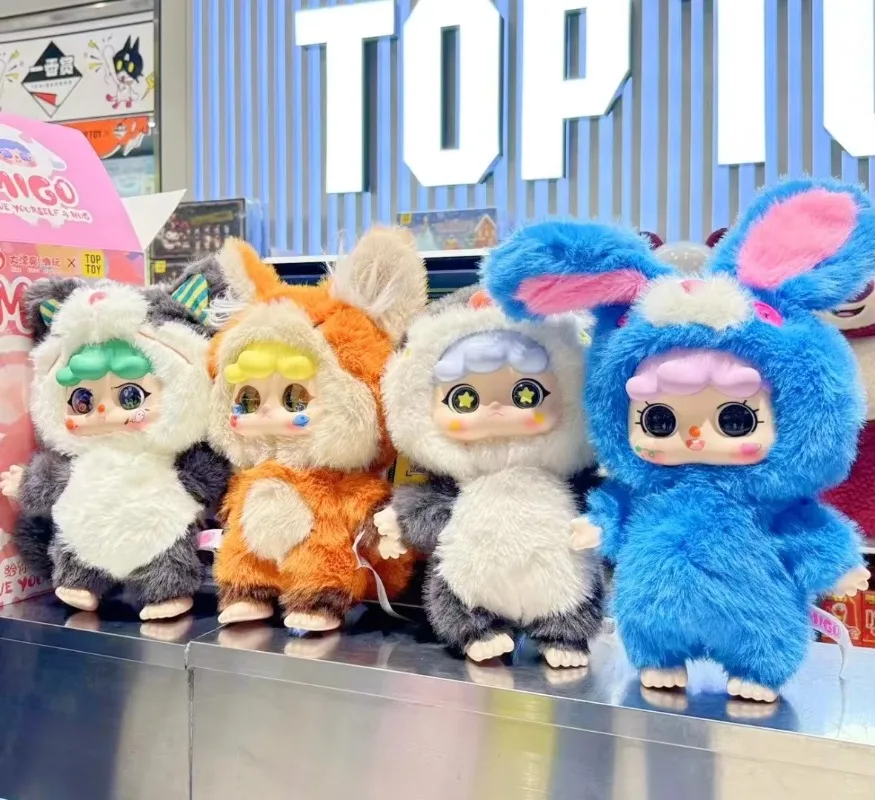 طفل ثلاثة ميجو 400% تعطي نفسك سلسلة عناق صندوق أعمى Kawaii الطفل ثلاثة صندوق غامض جمع نموذج الكرتون ديكور اللعب هدية #3