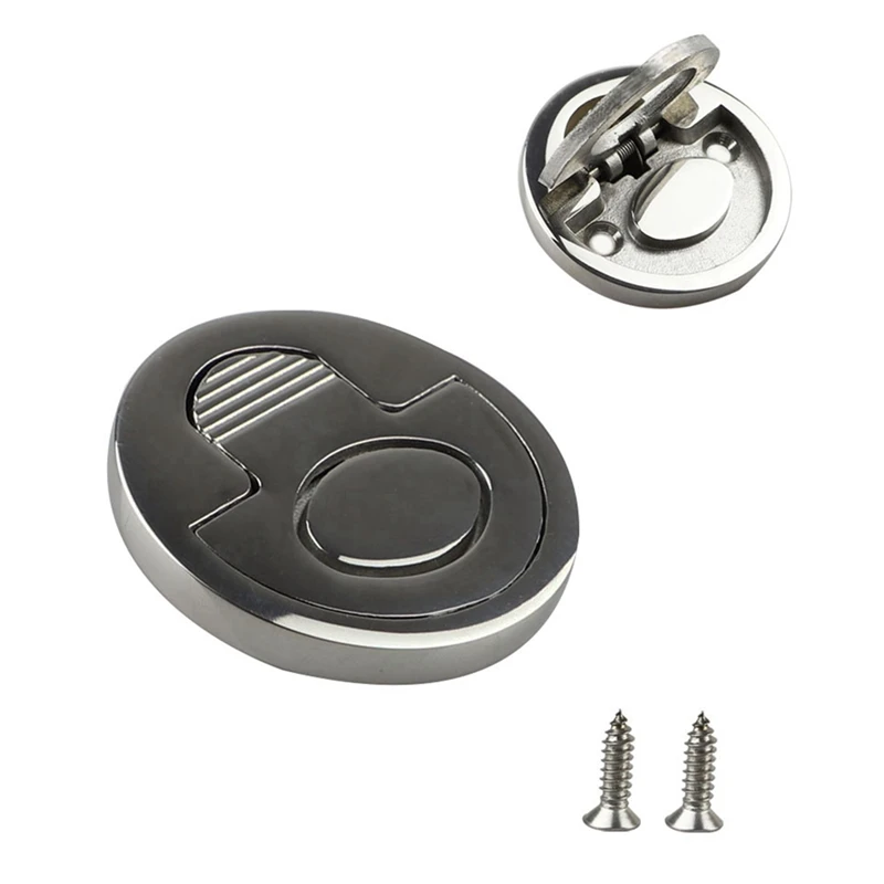 Professional Marine Round Flat Pull Lift Ring Handle Hatch Lock Locker Cabinet Hardware Accessories