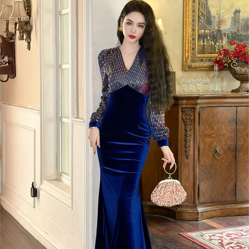 

New temperament host fishtail dress