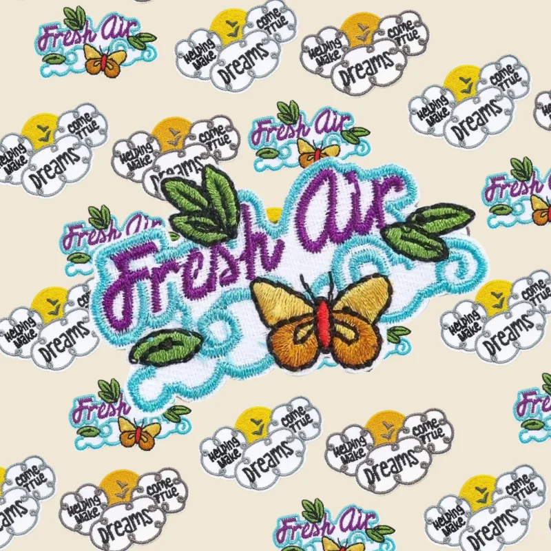 

Наклейка с мультяшной вышивкой, облако, бабочка, тканевая наклейка с вышивкой, клейкая наклейка с горящими краями, аксессуары для одежды, значок