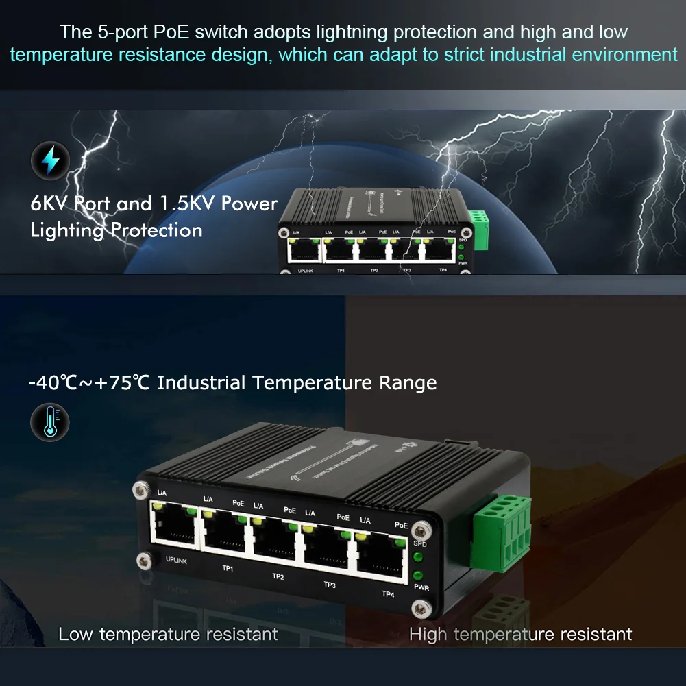 30W PoE+ 산업용 스위치 5포트 2.5G 업링크, - Switch 5 Port 2.5G Unmanaged 리뷰 및 가격