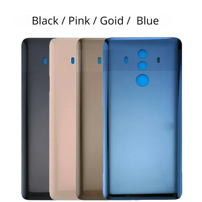 New Back Glass For Huawei Mate 10 Pro Back Battery Cover Rear Door Housing Case Panel Replacement with Camera lens