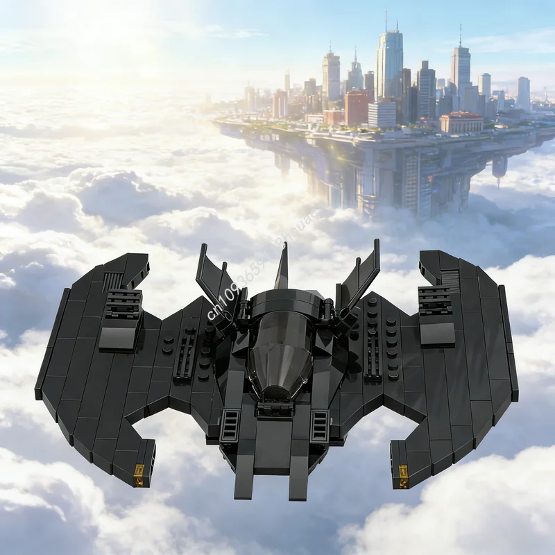 

353pcs MOC Super Heroes DCD Batmansed Batmobile Batwing Model Building Blocks Architecture Christmas Gifts Toys Brick Kids