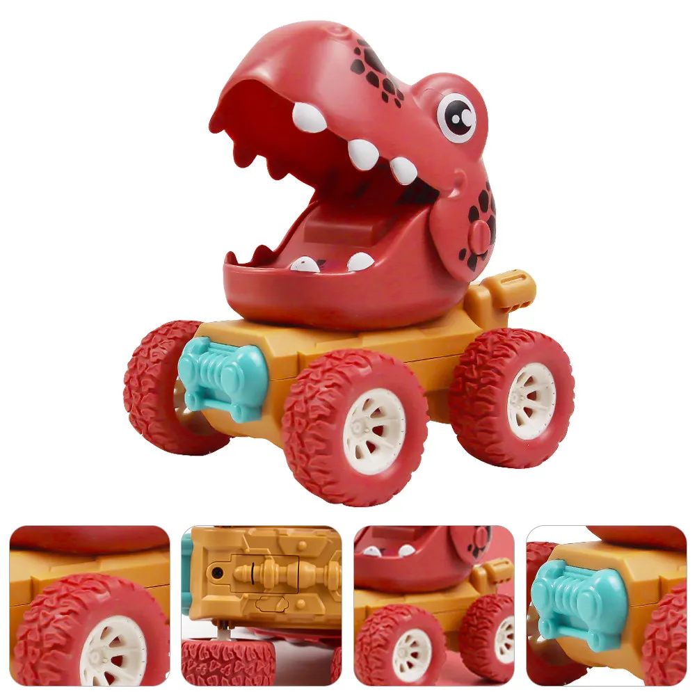 

1 шт. Детская машинка-динозавр с инерционным механизмом, развивающая игрушка, подарок на день рождения, креативная машинка-каталка с функцией отката назад