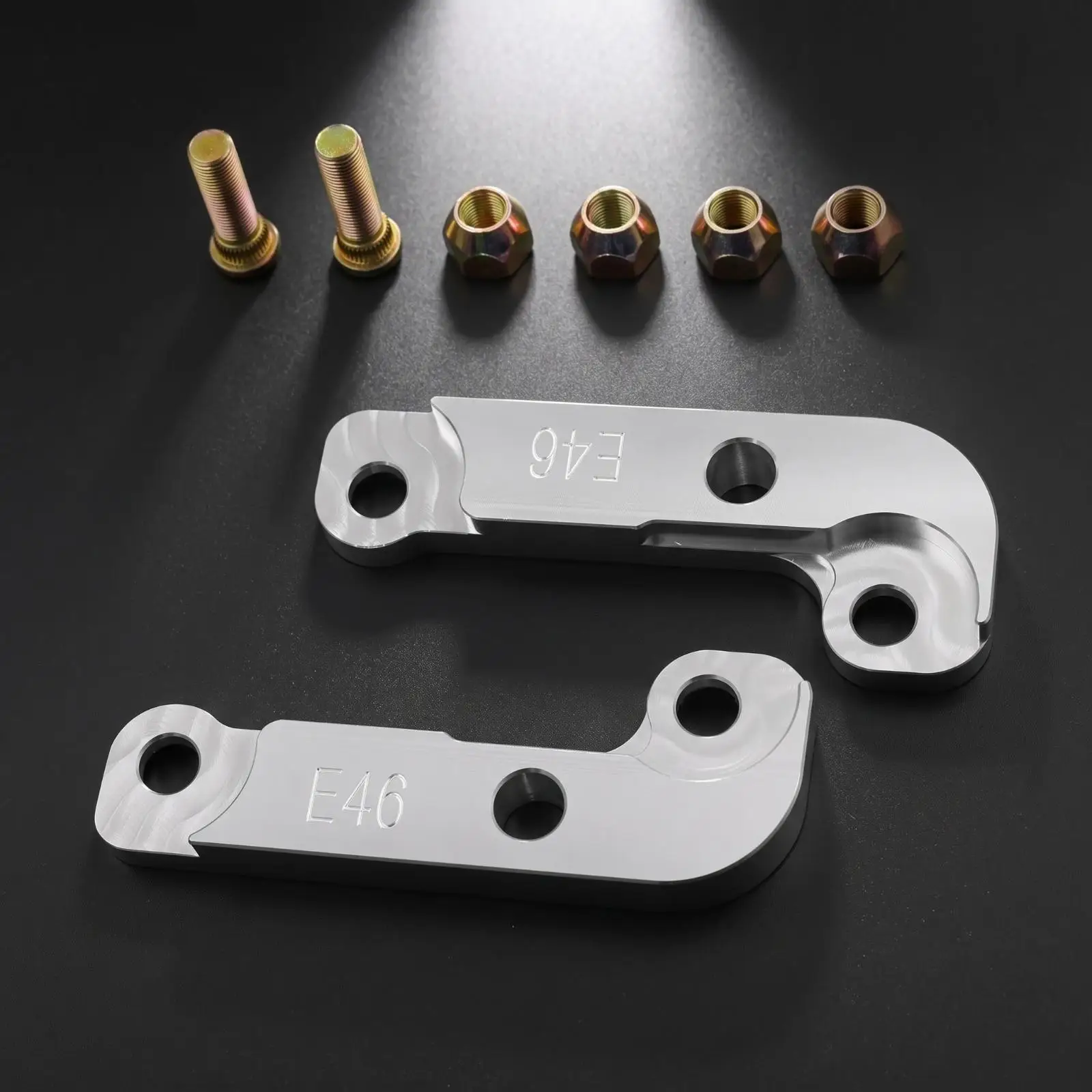 E46 Steering-Angle Adapter Brackets | Machined Aluminum Construction, Lightweight Performance Design, Steering Adapters with