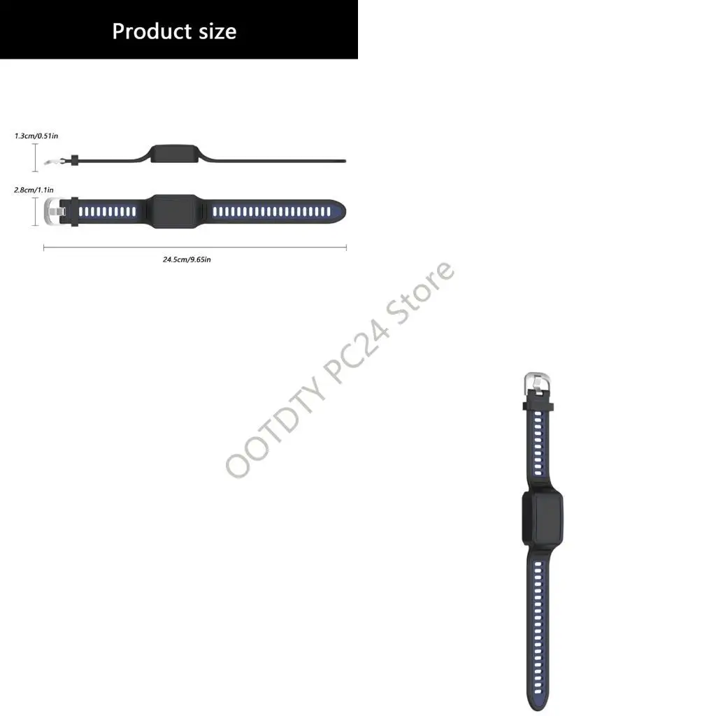 

H7BA Comfort Fit Silicone Watch Band Water Resistant Multiple Colors for Helio Wristband Daily use