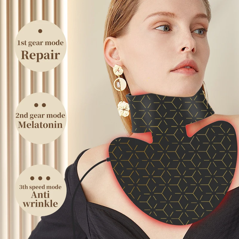 4 In 1 Met Nek Led Lichttherapie Infrarood Flexibel Zacht Masker Siliconen 4 Kleuren Led Therapie Anti Veroudering Geavanceerde Foton Masker Nieuw