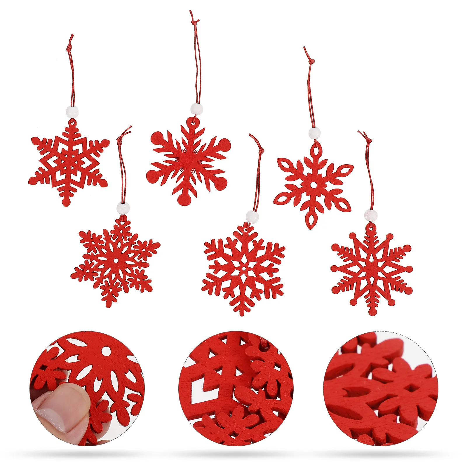 

6Pcs Xmas Snowflake Pendants Premium Christmas Hanging Ornaments for Tree Party Home Window Door Fireplace Decoration