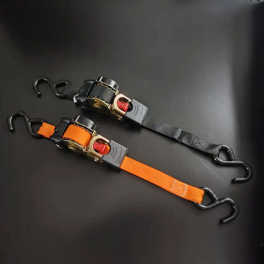 Automatic Retractable Ratchet Tie Down Belt Polyester Webbing For Motorcycle Boat Cargo Luggage Fastening Tool