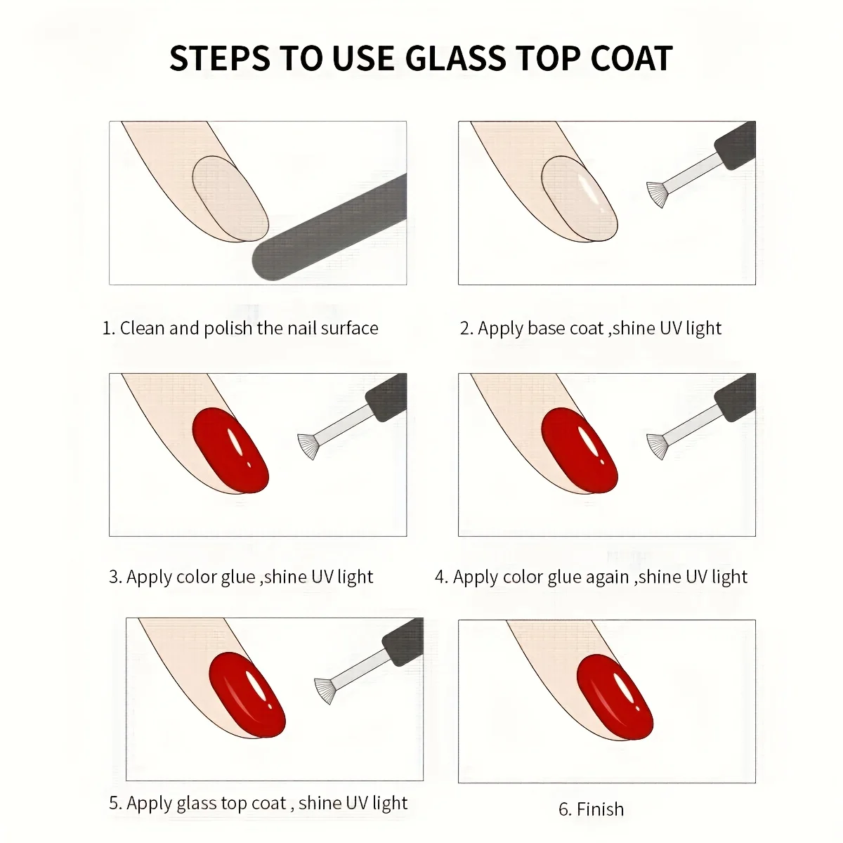 Błyszczyk do paznokci - Nowy, ultra-błyszczący, długotrwały, odporny na ścieranie, odporny na plamy, bez wycierania, wzmacniający, nieuszkadzający lakier do paznokci