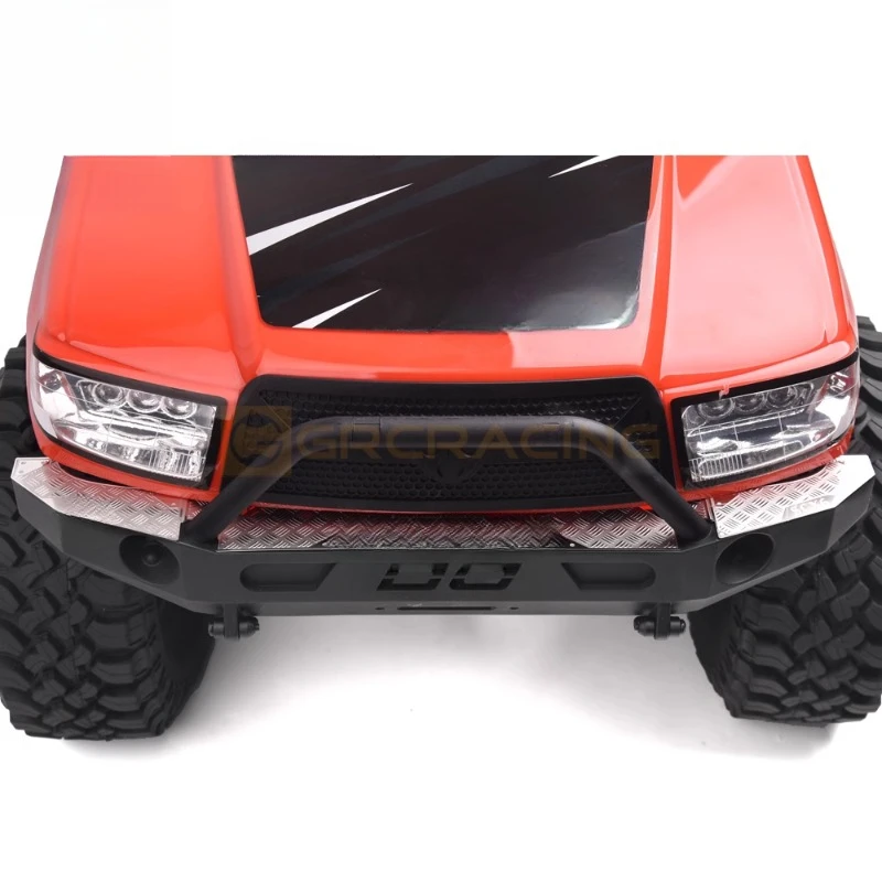 สแตนเลสจําลองกันชนหน้าตกแต่งชิ้นสําหรับ 1/10 RC Crawler รถ Traxxas Axial SCX6 TRAIL HONCHO อะไหล่อัพเกรด