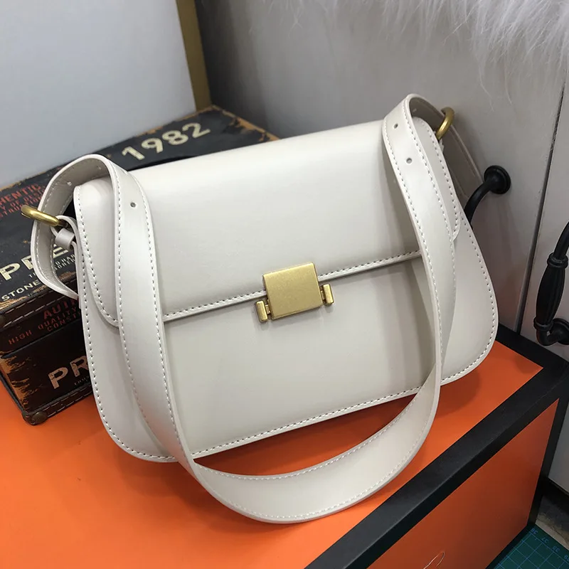 Women\'s Luxury Designer Fashion Cow Genuine Leather Square Handbag Brand Replica Messenger Box Tofu Shoulder Crossbody Small Bag