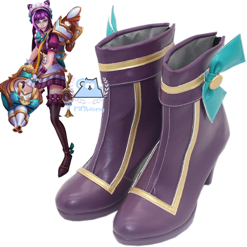 

LOL Jinx Cosplay Shoes Cafe Cuties Jinx High Heeled Game Role Play Halloween Carnival Party Outfit Christmas Prop Women Men