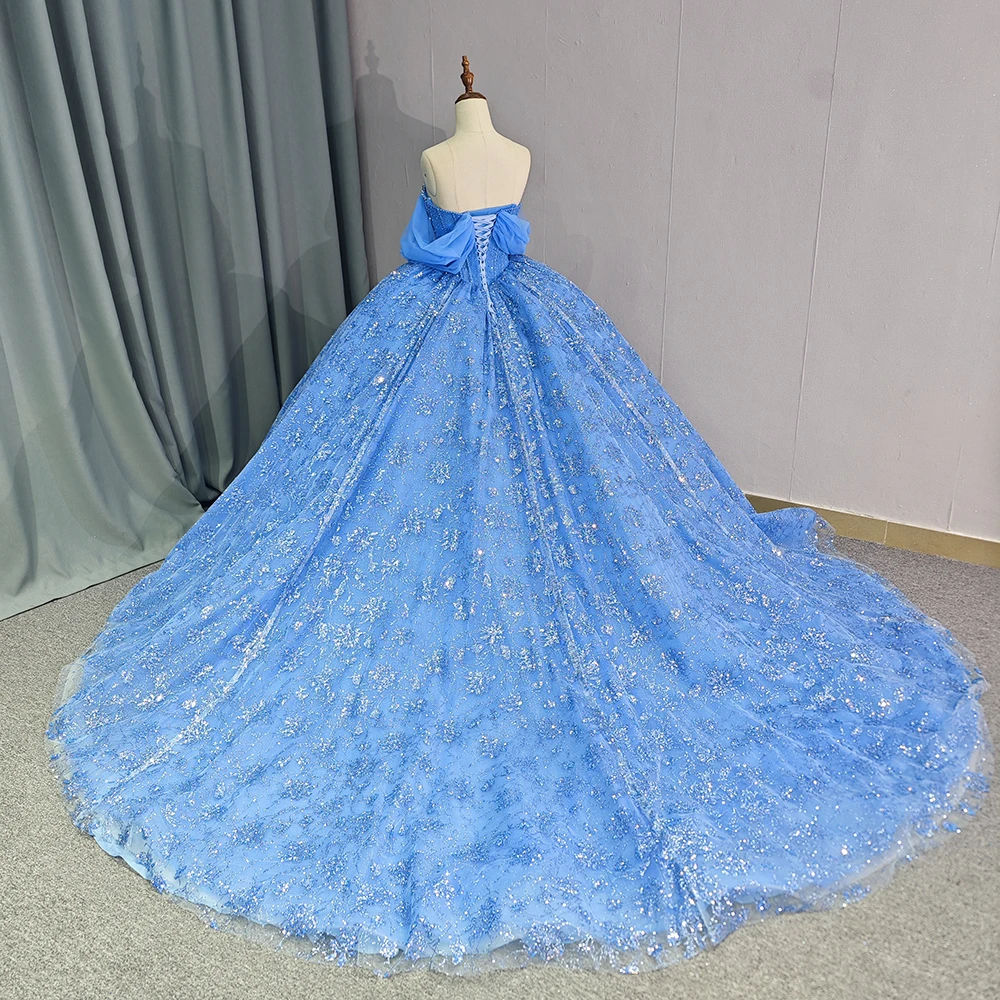 Modern Ball Gown Quinceanera Dresses with Beaded Short Sleeves Tulle Sweet 15 16 Dresses Customized vestidos de quinceañera