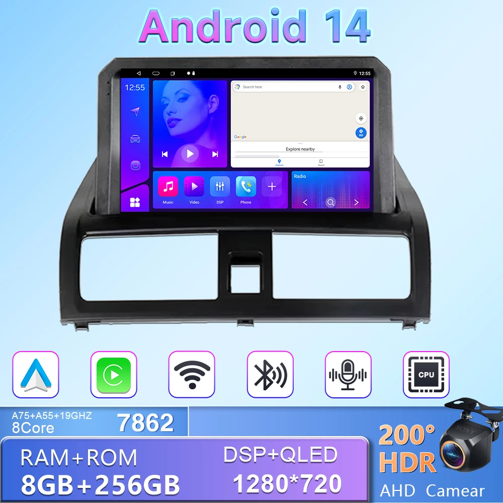 Carplay Android Car Radio For HONDA ACCORD 7 VII 2002 - 2008 Multimedia Player Screen 9 Inch Intelligent System 4G Wifi Display