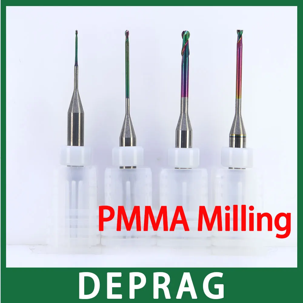 DEPRAG D52 Milling Cutters 4mm Shank for Zirconia, PMMA, PEEK, Wax,etc.