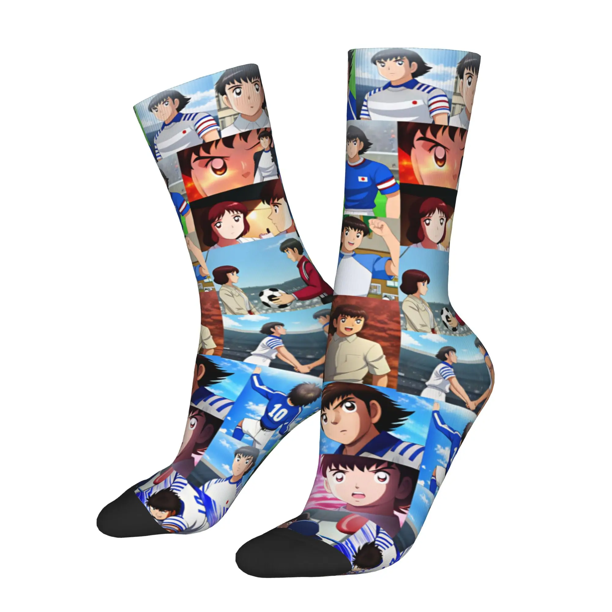 Harajuku T-Tsubasa Ozora C-Captain Socks Men Women Warm 3D Printing Football Manga Football Sports Socks