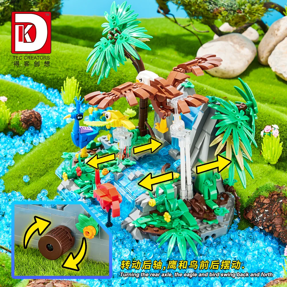 IN magazzino 6026 MOC Idea Tropical Forest Building Blocks modello mattoni assemblaggio giocattoli per bambini Set regalo di natale