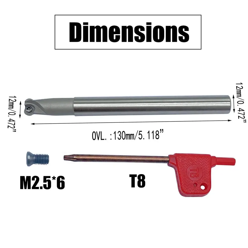EMR C12-4R12-130 EMR R4 punta tonda indicizzabile supporto per fresa fresa pergolato