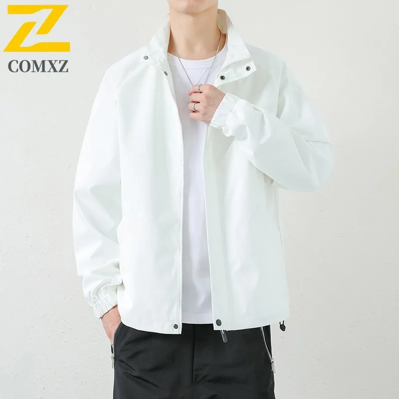 COMXZ 2025 Men Women Bestseller Couple Loose Fit Big Size Spring Autumn Coat Jacket Casual Sport Windbreaker Outdoor Shirt Wear