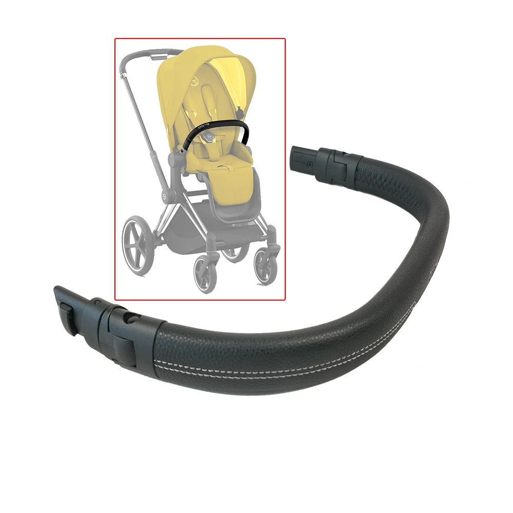 Buggy Bumper Bar Upgrade For Priam 2019~2026 With Leather Cover Compatible Cybex Priam 3/4 Armrest Baby Stroller Accessories