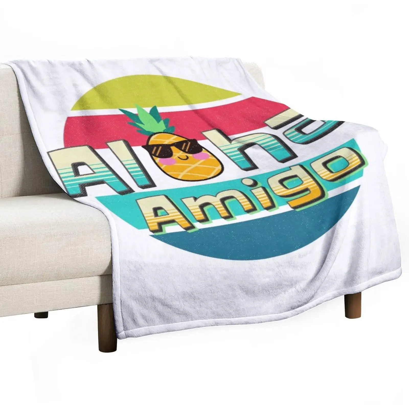 

Aloha Amigo - Retro Summer Hawaiian Island Vibes Throw Blanket Baby Quilt christmas gifts Blankets