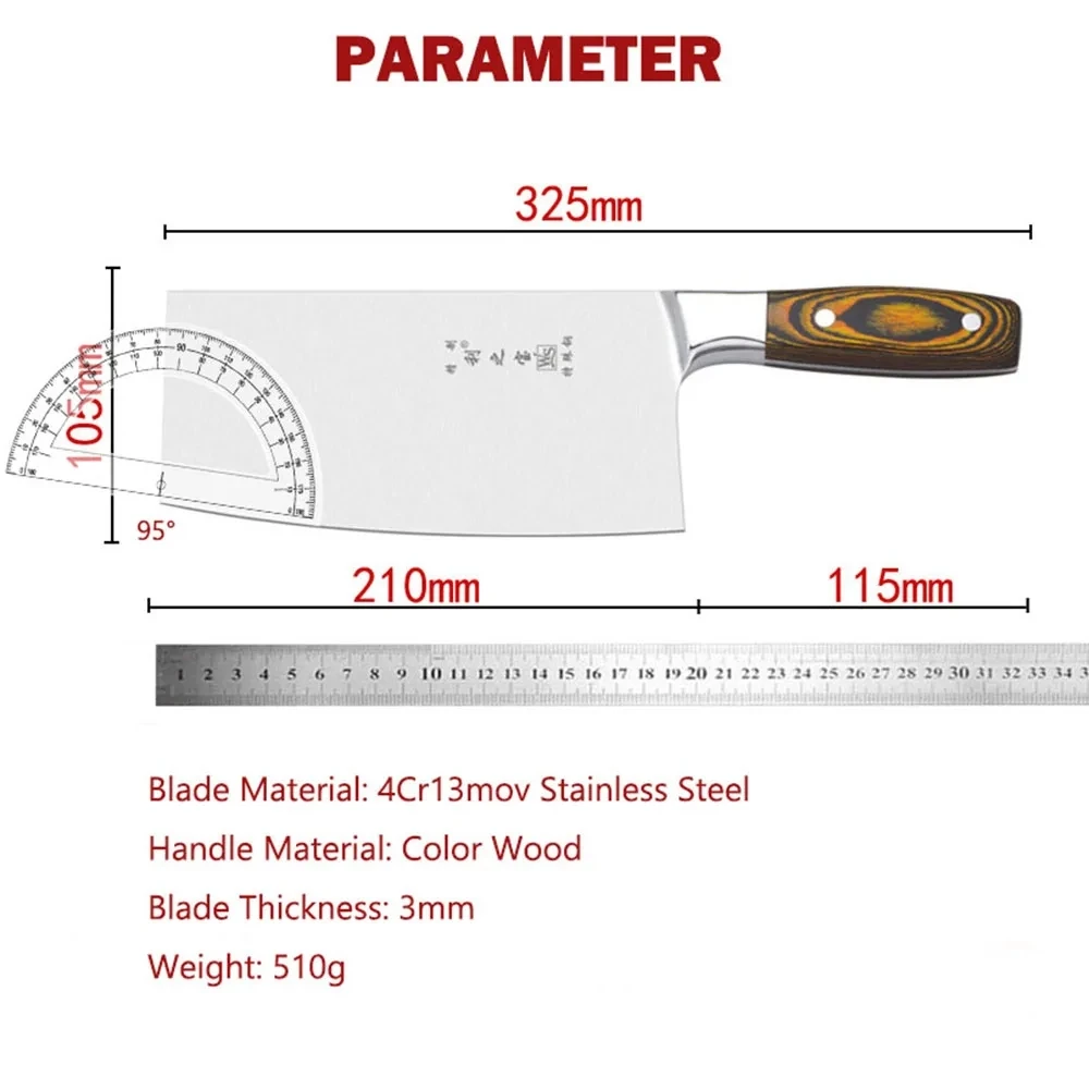 Edelstahl Küchen beil messer Dual-Purpose-Schneide messer Edelstahl Kochmesser Coltello Tascabile