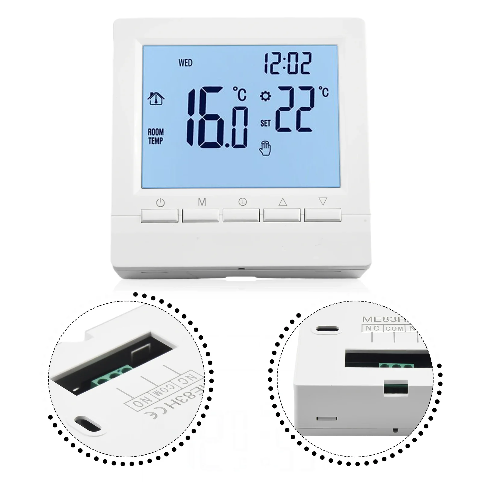 Termostato inteligente para habitación, controlador Digital de temperatura ambiente, calefacción de habitación LCD sin Wifi, controlador de calefacción de suelo