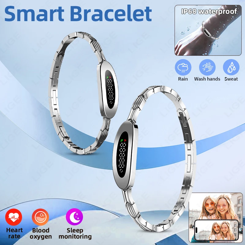 

LIGE Lightweight Luxury Smart Bracelet Sports Fitness Health Tracking Life Waterproof Call Message Reminder Hot Sales Smartwatch