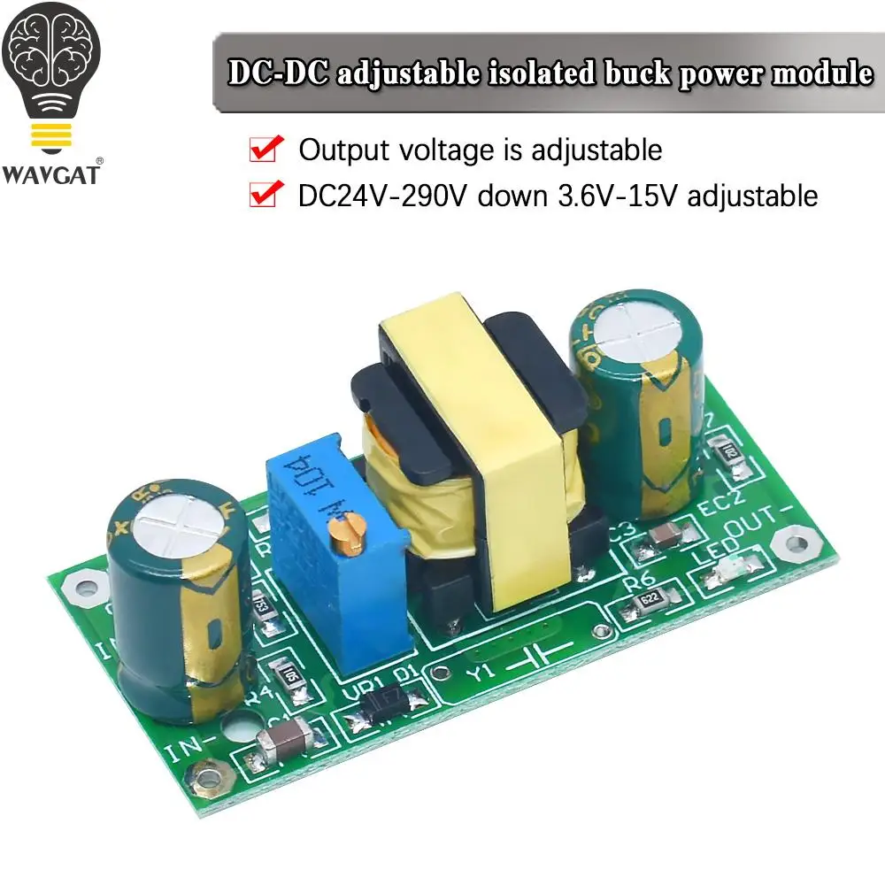 Moduł zasilacza DC-DC Step Down Buck Regulowany DC 22 V-290 V do 3,6 V-15 V Izolacja Przełączanie Konwerter Płytka Regulatora