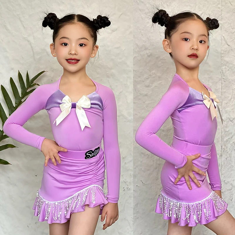 

Ballroom Dress Standard Children Latin Practice Dress Salsa Latin Dance Dress Girls Samba Tango Dance Costume Girls Dance Skirt