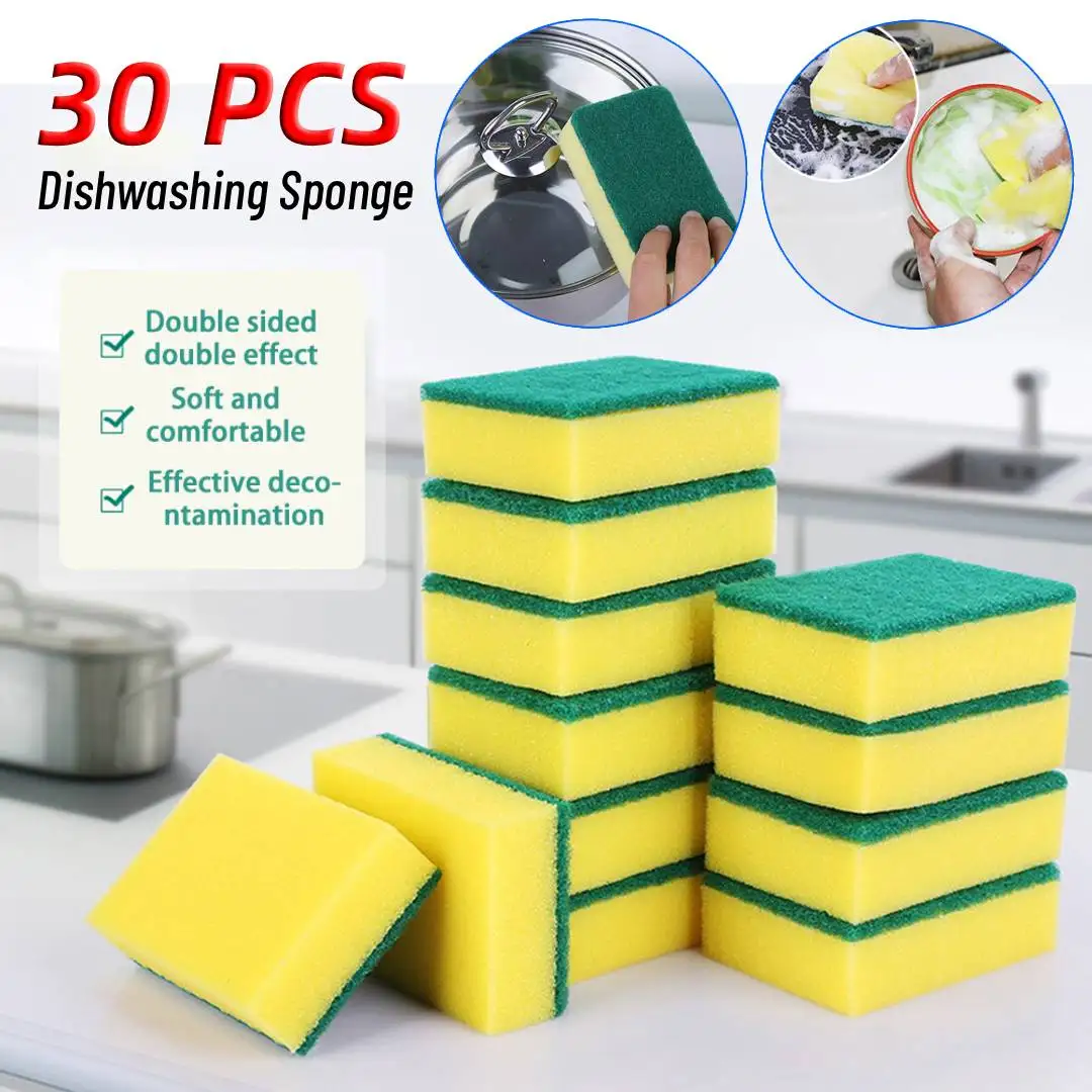 

Набор из 30 губок для мытья посуды, кухонных принадлежностей и стальных изделий, инструмент для уборки на кухне
