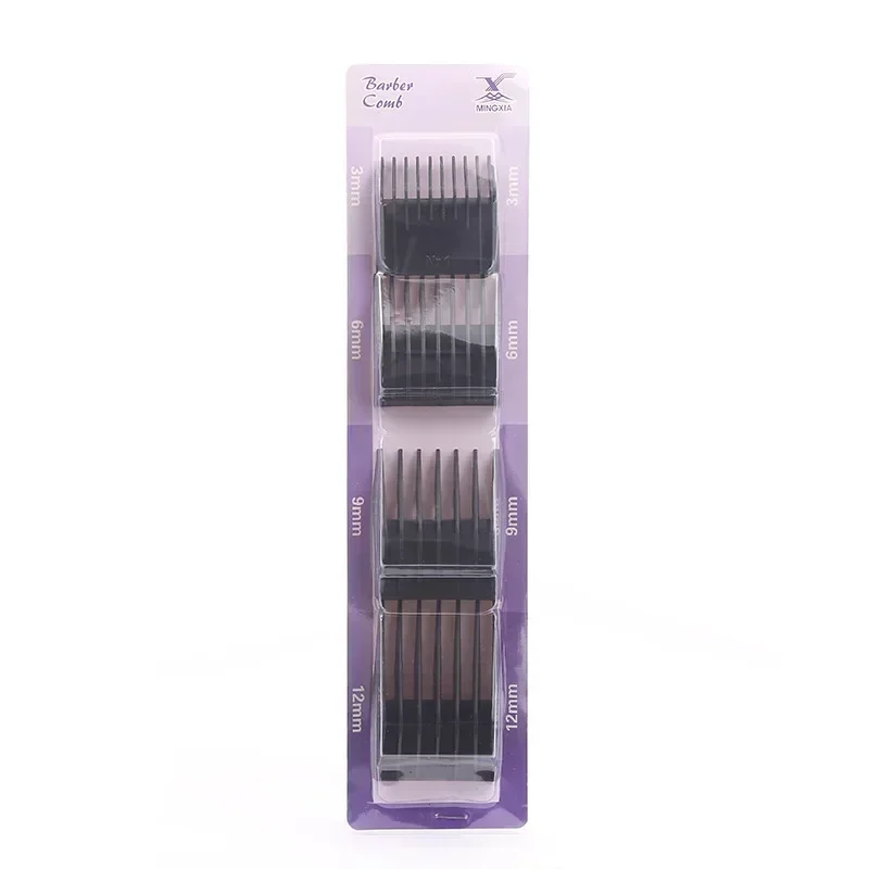 

4Pcs/set 2024 New Professional Black Hair Clipper Limit Comb Hairdresser Replacement Cutting Guide For Moser 1400 Series G1202