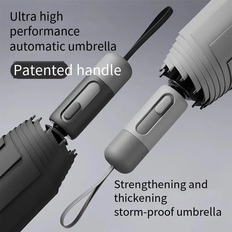 

Auto Open Umbrella Extra Large Windproof Travel Umbrella with Black Coating, UPF50+ Sun Rain Dual Use Include Exact Canopy Size